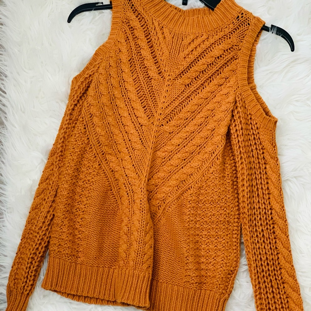Cold shoulder sweater